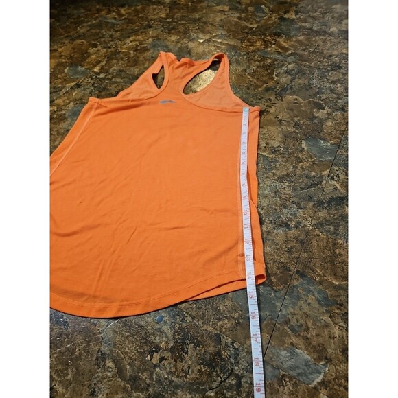 Brooks Distance Graphic Tank Women's Run Happy XS Orange Racerback (A184) - Picture 7 of 8